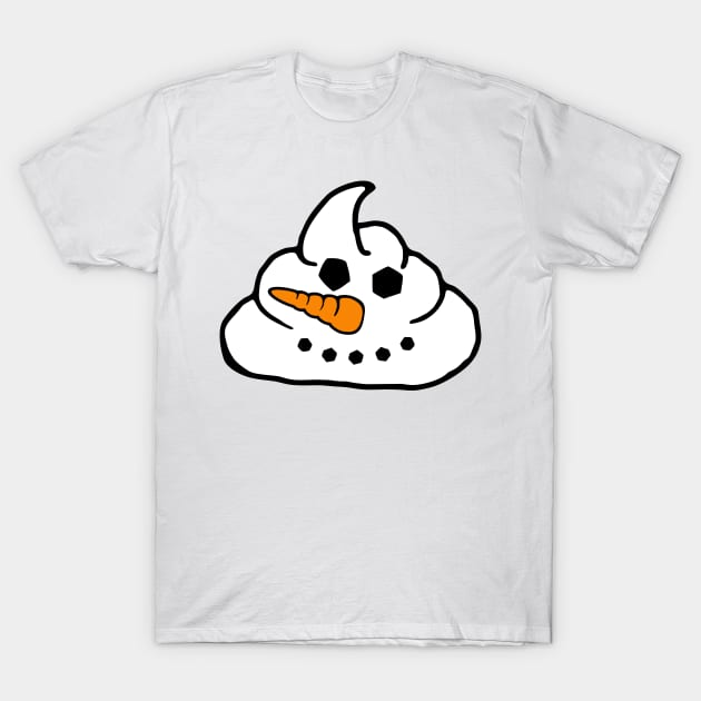 snowman poo emoji ugly Christmas sweater design T-Shirt by B0red